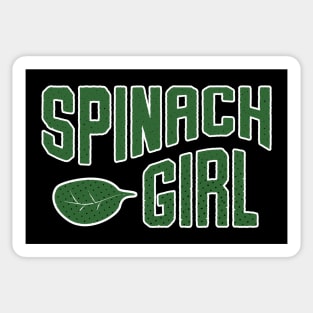 Veggie Spinach Girl Green Fan Sticker